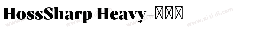 HossSharp Heavy字体转换